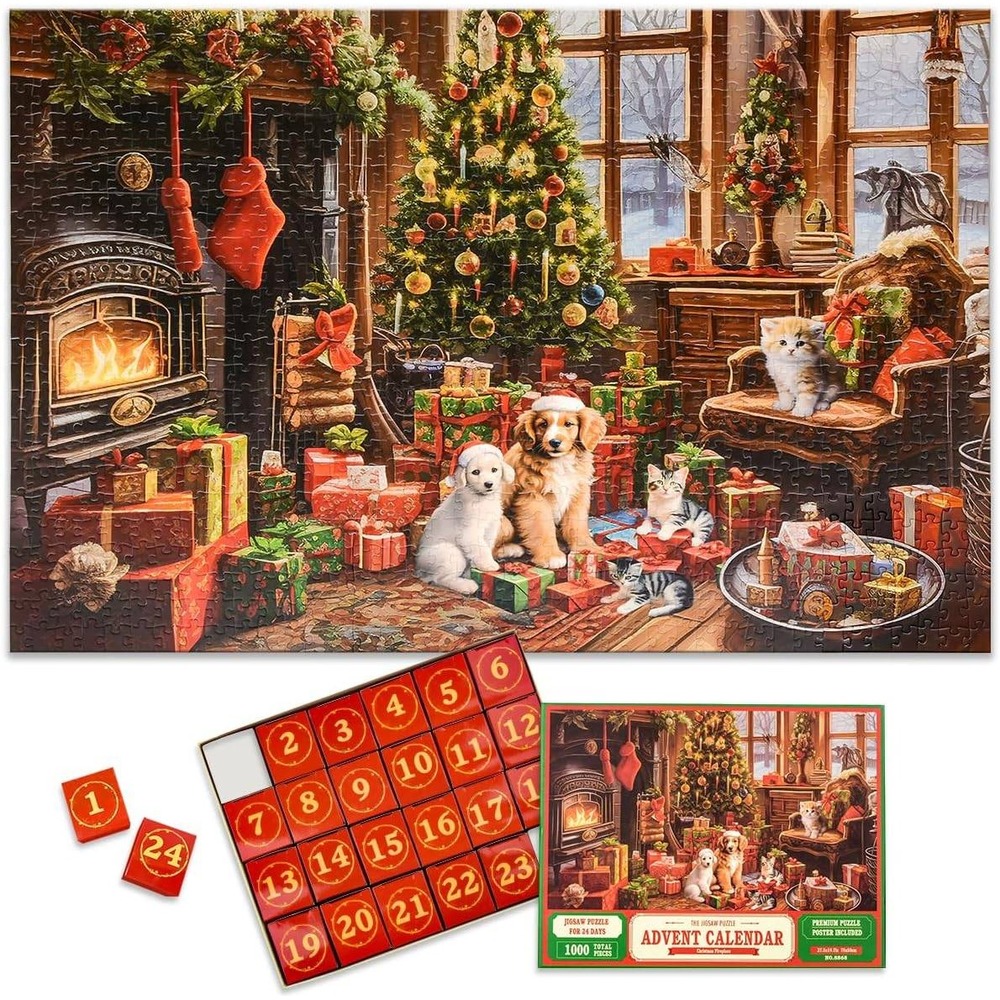 Sitodier Advent Calendar Winter Christmas Jigsaw Puzzle 1000 Piece New